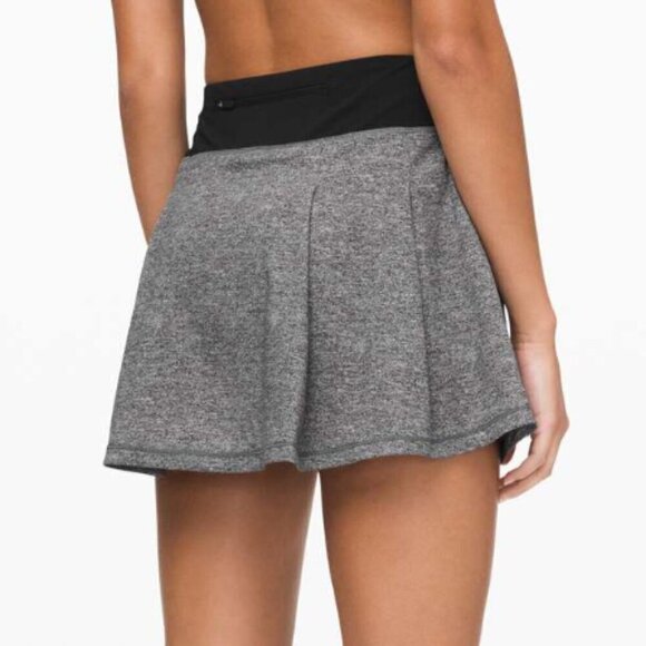 Lululemon Pace Rival Skirt (Tall) *No Panels 15" Heather Lux Multi Black / Black - Picture 6 of 6